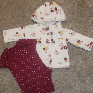 Carter's Floral Jacket & Onesie Set